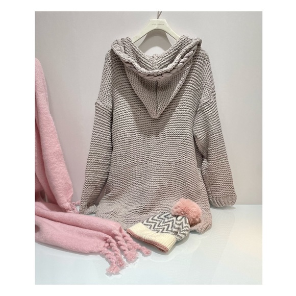 Chunky Knit Braided Open Cardigan Sweater - Picture 6 of 8